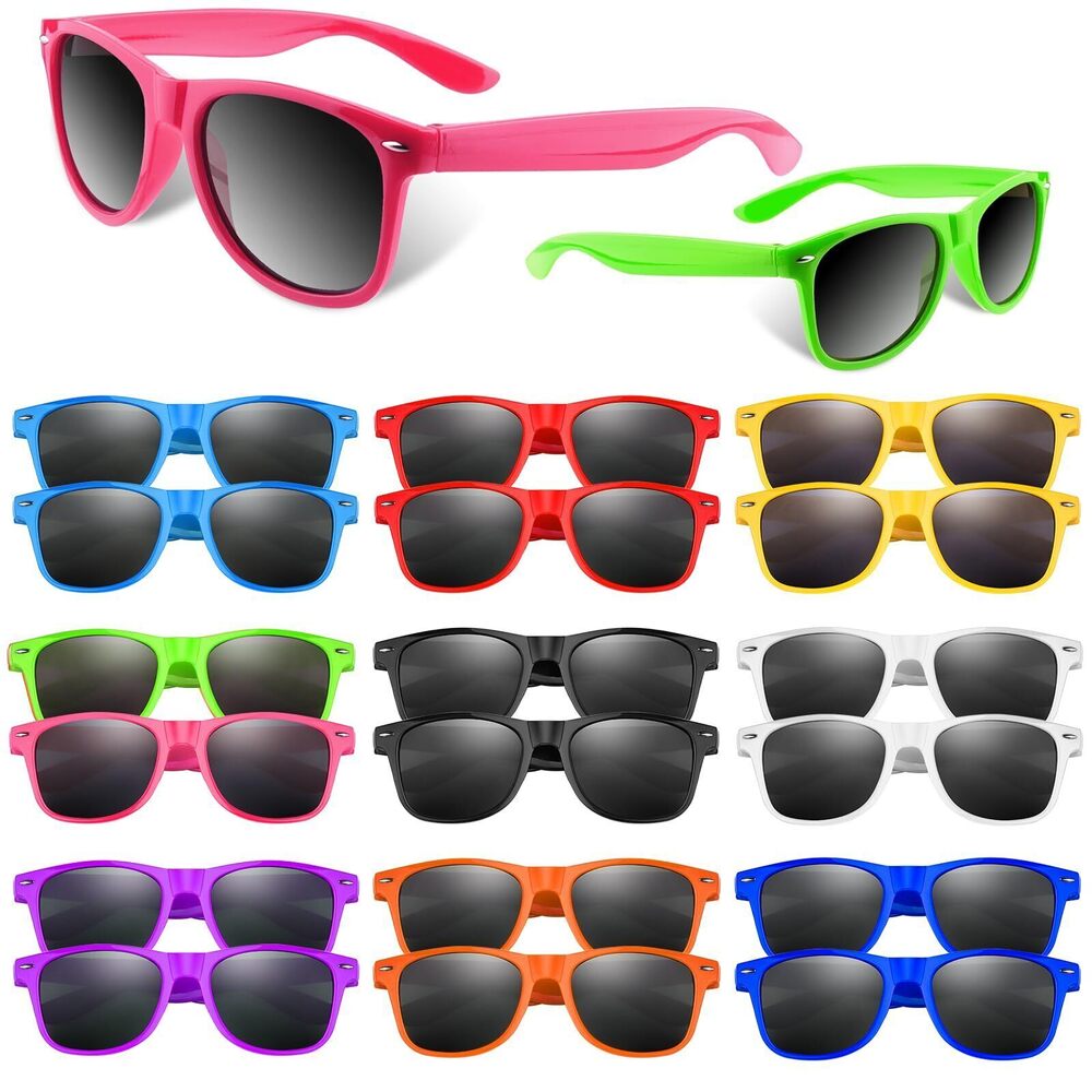 7087 Colorful Party Sunglasses Bulk 20 Packs for Wedding Beach Summer Pool